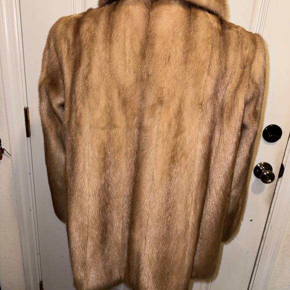 L.S. Ayres & Co Of Indiana Vintage Blonde Tan Mink Coat M/L - Picture 9 of 10